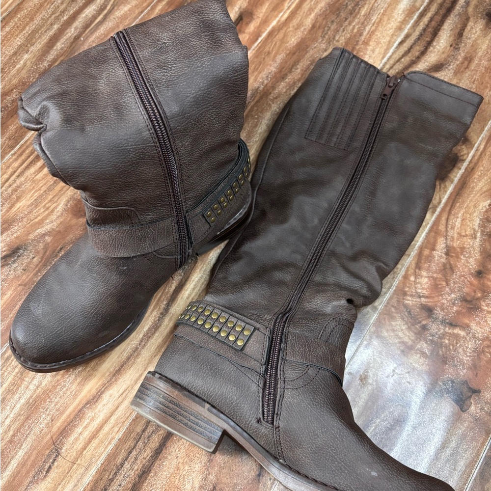 Xoxo Madison pleather ridding boots